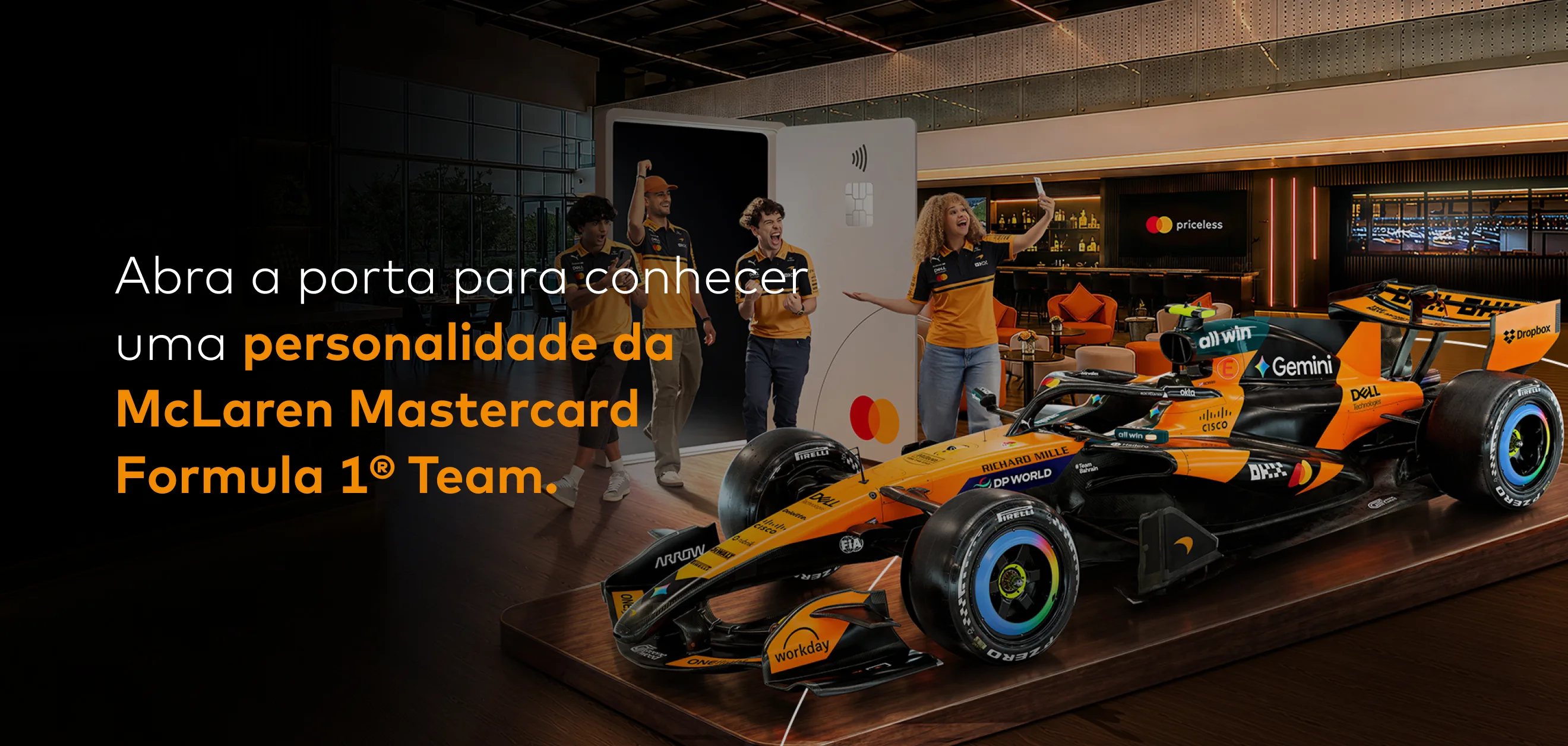 Abra a porta para viver uma experiência VIP com a McLaren Mastercard Formula 1® Team em São Paulo
